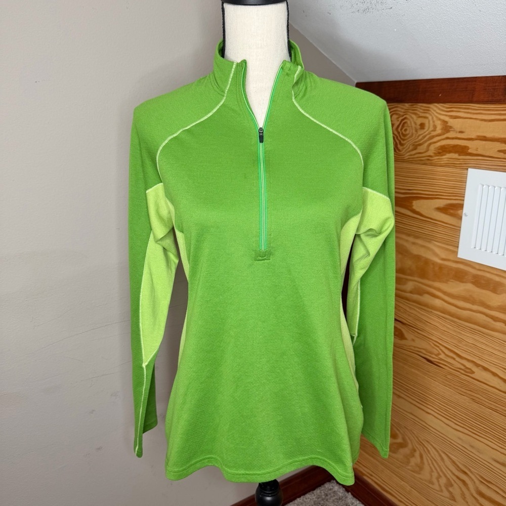 Patagonia Capilene 3 Midweight Half Zip Long Sleeve Pullover Green Medium M
